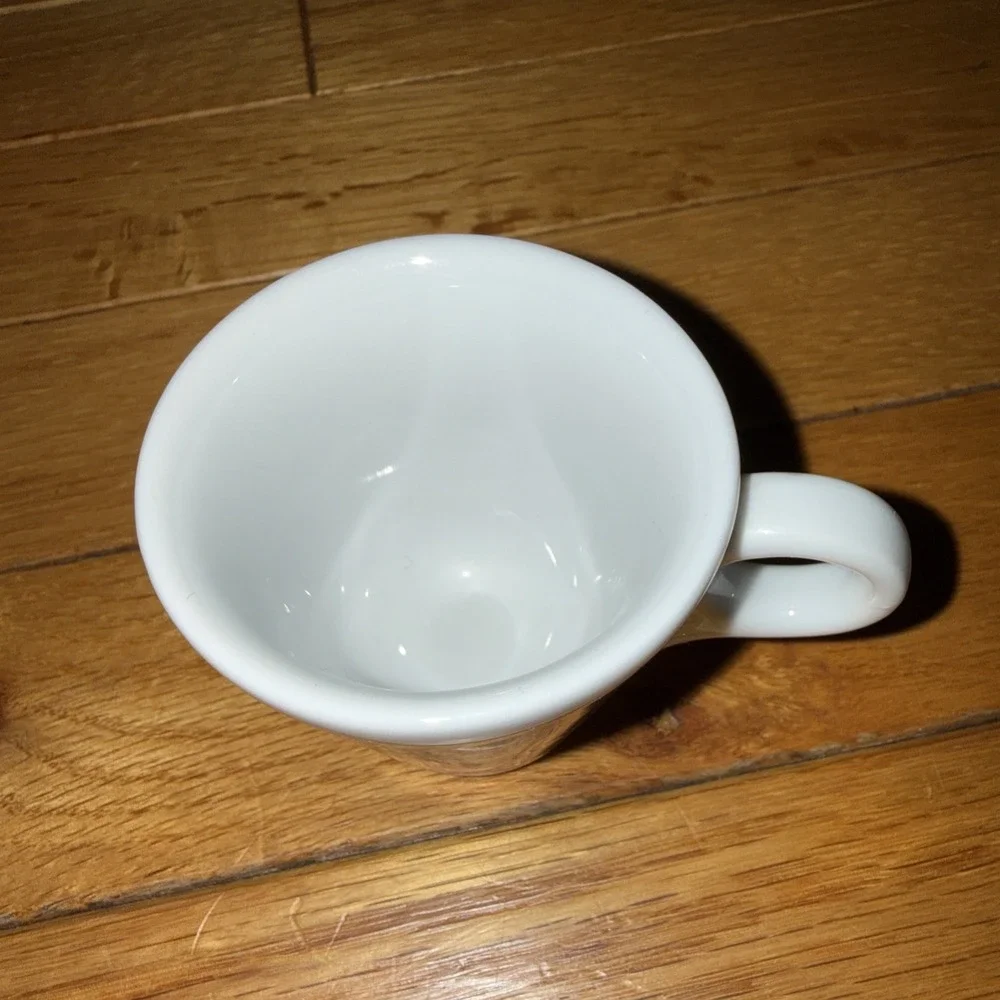 Lavazza Blue Ribbon Logo White Porcelain Espresso Cup Made in Italy
